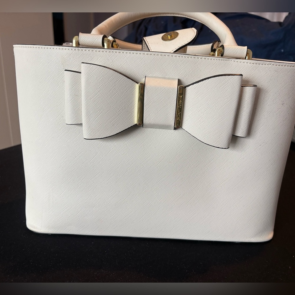 Betsey Johnson White Bow Handbag